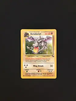 Pokemon TCG Aerodactyl 1/62 Fossil Holo Rare Unlimited WOTC Vintage - Image 1
