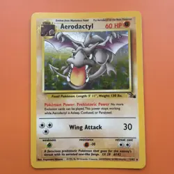 🔥 Pokemon TCG – Aerodactyl (Fossil 1/62) – Rare Holo – Lightly Played 🇬🇧 - Image 1