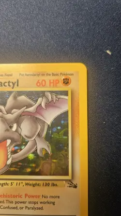 Aerodactyl 1/62 Holo Rare Pokemon Card 1999 Fossil WOTC - Image 3