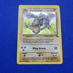 Aerodactyl 1/62 Holo Rare Pokemon Card 1999 Fossil WOTC - Image 1