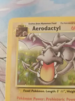 Aerodactyl 1/62 Holo Rare Pokemon Card 1999 Fossil WOTC - Image 4