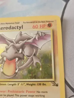 Aerodactyl 1/62 Holo Rare Pokemon Card 1999 Fossil WOTC - Image 5