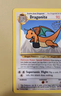 1999 Pokemon Promo WB First Movie Dragonite - see video of card - Image 3
