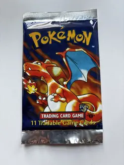 Pokemon TCG Base Set 1st Edition Booster Pack Charizard Art 1999 WOTC 11 Cards - Image 1