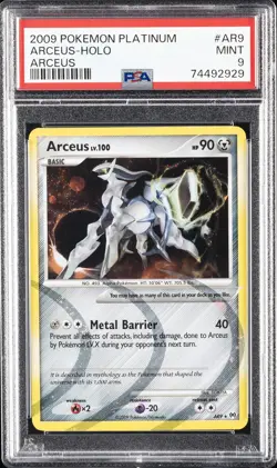 2009 POKEMON PLATINUM ARCEUS #AR9 ARCEUS-HOLO PSA 9 - Image 1