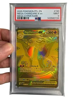 Mega Charizard X ex 130/094 Me02: Phantasmal Flames Mega Hyper Rare Holo PSA 9 - Image 3