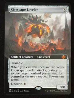 1x MTG Cityscape Leveler (Extended Art) - The Brothers' War (BRO) #363 - Magic - Image 1