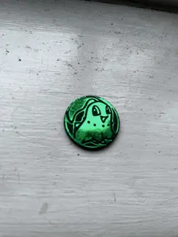Pokemon Green Chikorita Flip Game Coin - Image 1