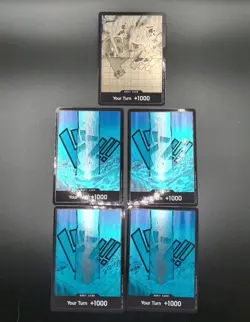 One Piece TCG Special DON! Card OP-15 DP-10 Dash Pack Sky Map & 4x Blast. NM - Image 1