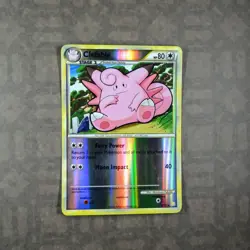 Pokemon TCG Clefable 3/123 HeartGold SoulSilver (HS) Reverse Holo Rare 2010 MP - Image 2