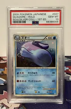 PSA 10 Pokemon Quagsire Japanese Soulsilver Collection 027/070 Holo 1st Edition - Image 1