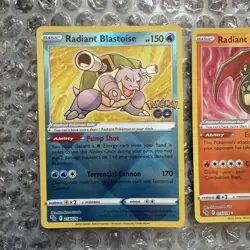 Radiant Venusaur Charizard Blastoise SEQ set Pokemon Go TCG Pokemon Card PSA 8+ - Image 2