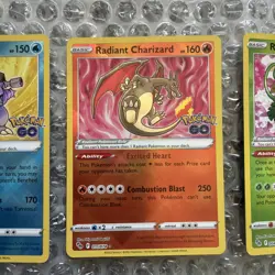 Radiant Venusaur Charizard Blastoise SEQ set Pokemon Go TCG Pokemon Card PSA 8+ - Image 3
