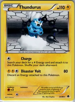 Thundurus 35/98 Holo Emerging Powers - Pokemon Card - NM - Image 1