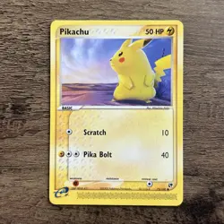 Pikachu 72/100 EX Sandstorm Pokemon Card - Image 1