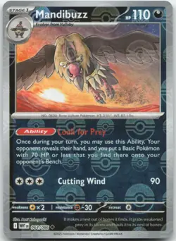 Mandibuzz 064/086 Poke Ball Holo SV: White Flare Pokemon Card NM - Image 1