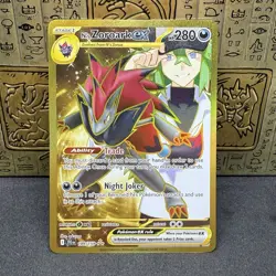 N’s Zoroark ex 189/159 Journey Together Gold Hyper Rare Pokemon Card NM - Image 1