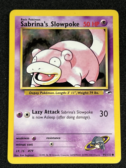 Sabrina's Slowpoke 95/132 WOTC Gym Heroes - Non-Holo Common Pokemon Card LP - Image 1