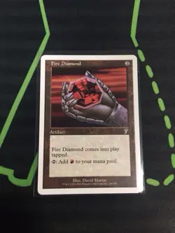 MTG Magic The Gathering Fire Diamond 7ED Artifact Red Mana Rock - Image 1