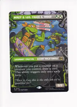 MAGIC MTG TEENAGE MUTANT NINJA TURTLES MIKEY & LEO, CHAOS & ORDER SHOWCASE - Image 1