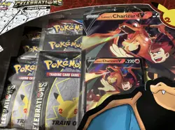 Pokemon Celebration Lance's Charizard V & Dark Sylveon V Collection Boxes Sealed - Image 3