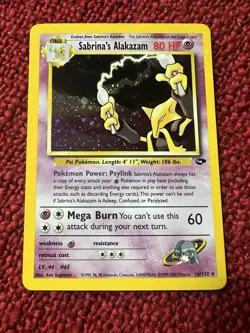 Pokemon TCG - Sabrina's Alakazam 16/132 - Gym Challenge 2000 Holo Rare ⭐ NM - Image 1