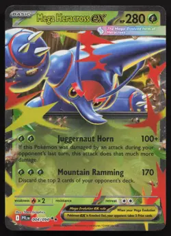 Mega Heracross ex 004/094 PFL Phantasmal Flames Pokemon - LP - Image 1