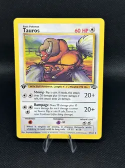 Pokemon Tauros 47/64 Jungle 1st Edition Uncommon Regular Nintendo 1999 [NM] - Image 1
