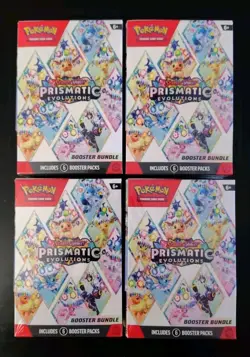 Lot Of 4 Pokemon TCG SV8.5 Prismatic Evolutions Booster Bundle Sealed New - Image 1