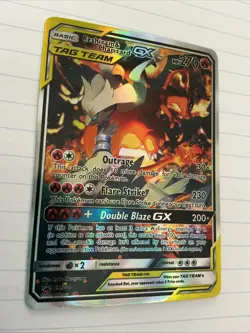 Pokemon TCG Reshiram Charizard GX SM201 Tag Team Sun Moon - Image 2