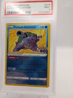 2022 Pokemon Go #018 Radiant Blastoise PSA 9 Mint - Image 1