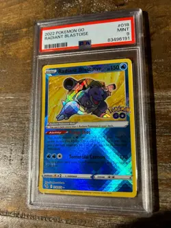 POKEMON 2022 GO RADIANT BLASTOISE #018 PSA 9 Mint RARE - Image 1