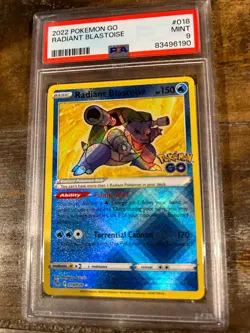 POKEMON 2022 GO RADIANT BLASTOISE #018 PSA 9 Mint RARE 3 - Image 1
