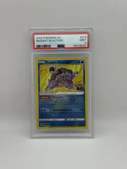 PSA 9 2022 Pokemon GO Radiant Blastoise 018/078 Gem Mint - Image 1
