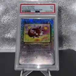 2002 POKEMON LEGENDARY COLLECTION #74 EEVEE-REVERSE FOIL PSA 7 - Image 2