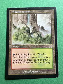 **Wooded Foothills** ~Onslaught~ MTG: Magic the Gathering Moderate Play (MP) - Image 1