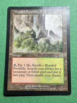 **Wooded Foothills** ~Onslaught~ MTG: Magic the Gathering Moderate Play (MP) - Image 3