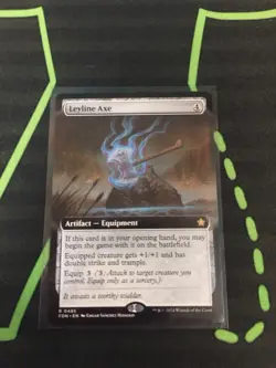 MTG Magic The Gathering Leyline Axe Ext Art Artifact Equipment Commander - Image 1