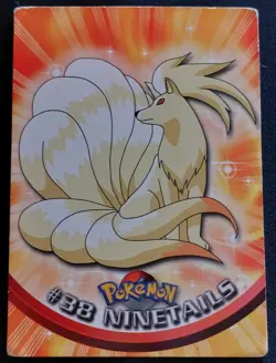 Ninetails #38 Pokemon Topps TV Animation Card Blue Logo Ninetales HP - Image 1