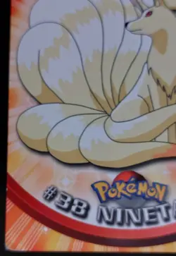 Ninetails #38 Pokemon Topps TV Animation Card Blue Logo Ninetales HP - Image 3