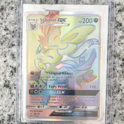 Sylveon GX Full Art Secret Rare Holo Pokemon Card 158/145 SM-Guardians Rising - Image 1