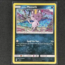 Alolan Meowth - 10/12 - Confetti Holo - McDonald's Promos 2019 - Pokemon - LP - Image 1