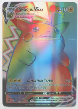 Pikachu VMAX 188185 Secret Rare Pokemon Card (SWSH04 Vivid Voltage) - Image 2