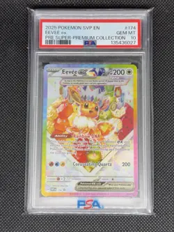 2025 POKEMON SVP EN-SV BLACK STAR PROMO #174 EEVEE EX PSA 10 - Image 1