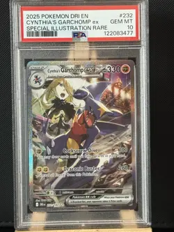 Pokemon TCG - Cynthia’s Garchomp ex 232/182 - Destined Rivals SIR - PSA10 - Image 2