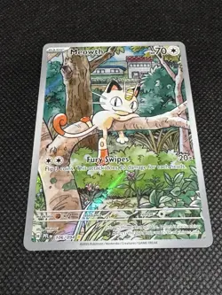 Pokemon Meowth Illustration Rare Holo Card 106/094 Me02: Phantasmal Flames 2025 - Image 1