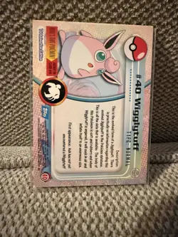 Topps Pokemon TV Animation Edition Blue Logo Wigglytuff #40 - Image 2