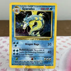 Gyarados 6/102 Holo Rare Base Set Pokemon Card #2 - Image 1