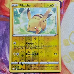 Pikachu Reverse Holo Common Sword & Shield Base 065/202 NM Pokemon TCG - Image 1