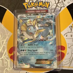 Pokemon TCG Vaporeon-EX Holo Rare Card 24/83 Generations - Image 1